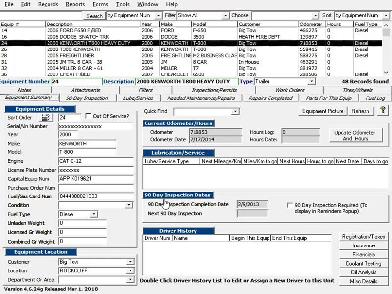 TATEMS Fleet Maintenance Software