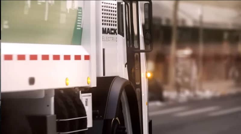 Mack LR Electric Garbage Truck In New York City